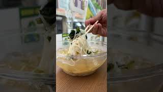 At convenience stores in Korea you can eat young radish kimchi noodles that you can only eat at home