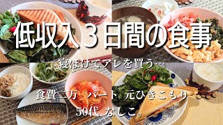 【低収入/食費二万】平日３日間の食事。寝ぼけて散財…。もっと買い物上手になりたい。ケールチップス、パクチーサラダ｜パート｜50代｜友達いない｜元ひきこもり｜一人暮らし｜節約｜Vlog