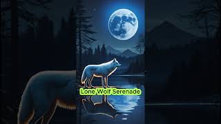 A Lone Wolf's Peaceful Serenade Under Moonlight