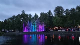 Tanssivat vedet / Dancing water fountain in Lappeenranta harbor 31.8.2023