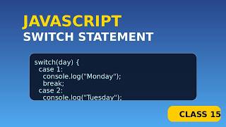 Switch Statement in JavaScript Class 15