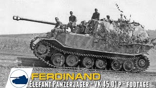 Rare Ferdinand - Elefant Panzerjager - VK 45.01 p WW2 Footage.