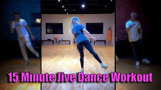 15 Minute 5 Level Jive Dance Workout | 5 Songs - 5 Difficulty Levels | Back View