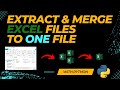 Merge Multiple Excel Files to One File with Python | Tutorial for Beginners
