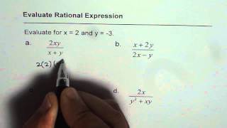 Evaluate Rational Expression