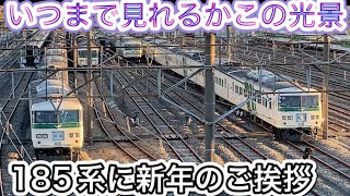 185系に新年のご挨拶！2022年の初日元旦に東大宮センター訪問