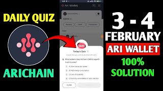 Ari Wallet Quiz Today | Ari Wallet Quiz 3 February | Ari Wallet Quiz | Ari Quiz Today