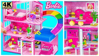 Build AMAZING Pink Barbie House has Rainbow Slide \u0026 Swimming Pool for Cardboard❤️DIY Miniature House