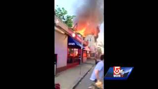 Uncut: Fire rips through Nashua building