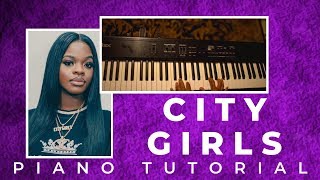 How To Play JT First Day Out City Girls - EASY PIANO TUTORIAL