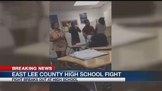 East Lee County High teacher caught in girl fight