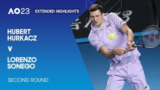 Hubert Hurkacz v Lorenzo Sonego Extended Highlights | Australian Open 2023 Second Round