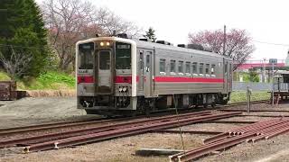 【フリー動画】釧路行きの花咲線のキハ54が厚岸駅を発車するシーン