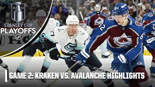 Seattle Kraken vs. Colorado Avalanche: First Round, Gm 2 | Full Game Highlights