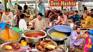 DESI NASHTA SAAG PARATHA IN LAHORE | PAKISTAN STREET FOOD