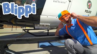 Blippi Explores a Police Helicopter | Learn Vehicles For Kids