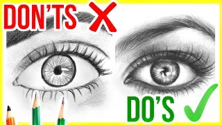 DO'S & DON'TS: How to Draw Realistic Eyes | Step by Step Drawing Tutorial