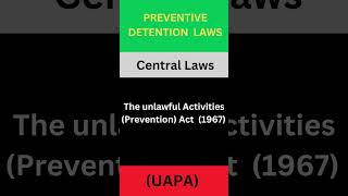 Preventive detention laws