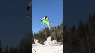 Pro Skier Does Crazy Nose Grab