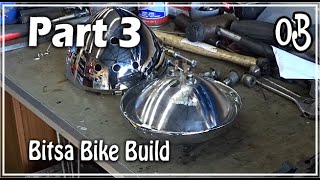 Bitsa Bike Build - Part 3 -  How to install Headlight and Rim Clips - XS650 Bike Build from Frame up