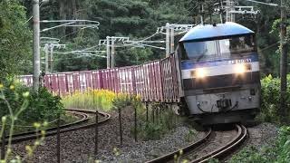 岡桃【4K】山陽本線 上り 貨物列車 1074レ EF210-11号機 [岡] 牽引 コンテナ22B JR貨物 岡山機関区 戸田 2021.10.17 M4630006