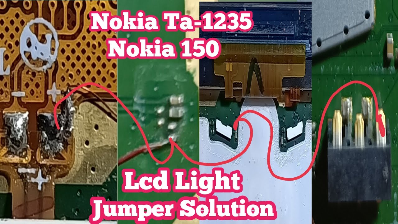 Nokia Ta-1235 Lcd Display Light Jumper Solution 100% Working - YouTube