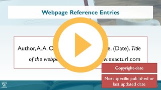 Webpage Reference Entries*
