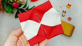 Simple Christmas Hair Bow Idea - Looks Very Nice - Hair Bow Tutorial 🎀