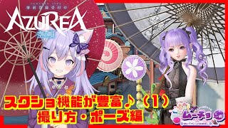 【スマホアプリゲーム：AZUREA-空の唄-（アズレアβ版）CBT先行体験】(1)キャラメイクを生かす豊富なスクリーンショット機能！写真撮り方・ポーズ編：新人Vtuberムーチョのゲーム実況動画♪