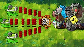 PVZ WTF FUSION - GATLING MACHINE SUPER CHERRY VS BIG \u0026 SMALL ZOMBIES