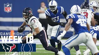 Houston Texans vs. Indianapolis Colts | 2023 Week 18 Game Highlights