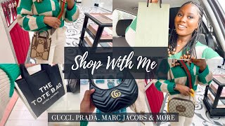 SHOP WITH ME AT GUCCI | NEW JUMBO GG COLLECTION + SLGs |PLUS PRADA + MARC JACOBS TOTE |SHOPPING VLOG