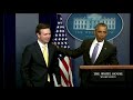 Obama surprises press secretary