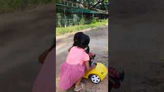 AmretA plays with a toy car, pretends to ride and make car sound Ep 548 #shortsvideo2022