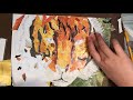 how made a tiger collage by 12 years old tearing art