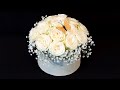 How To Make A White Rose And Gypsophila Hat Box Design