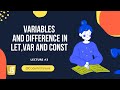 #3JavaScript Variables: Understanding let, const, and var #javascript