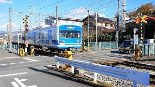 伊豆箱根鉄道・駿豆線【№36】東芝工場踏切・走行・通過映像　静岡県伊豆の国市大仁