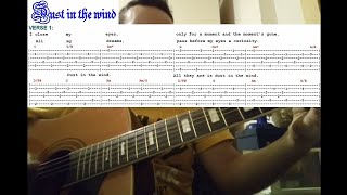 Dust in the Wind - Kansas - Guitar & voice - Tab on screen + PDF tab to download