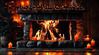 Rustic Christmas Fireplace | Crackling Fire Sounds for Deep Sleep, Relaxation, and Holiday Comfort