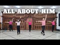 ALL ABOUT HIM  - line dance demo by Quick Five