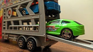 Video About Plastic Toy Cars Being Carried By Transportation Vehicles