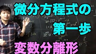 変数分離形の微分方程式の解き方