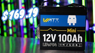 Wattcycle 12v 100ah LifePo4 MINI Battery! TINY Battery! BIG POWER! $169.19 USD!