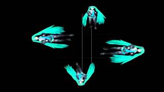 MIku Bad Apple hologram video in 4 face view for holographic pyramid