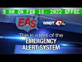 WMDT Emergency Alert System - Required Weekly Test (February 16, 2022)