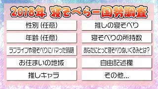 2018年 寝そべらー国勢調査【ラブライブ 寝そべりぬいぐるみ】