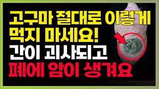 고구마 절대로 이렇게 먹지마세요! 간이 괴사되고 폐에 암을 유발할 수 있어요. (고구마를 먹으면 안되는 사람과 고구마 효능)