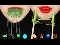 HOLEY WAX CANDY HONEY JELLY ASMR GREEN FOOD ASMR NERI AME CANDY ASMR EMOJI FOOD ASMR 💚