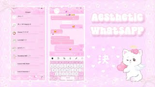 Cute aesthetic theme | Fouad WhatsApp iOS theme (Valentine's Day special)